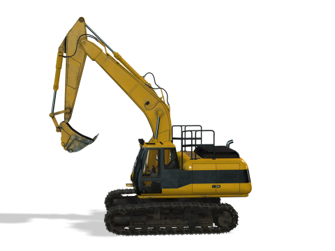 Tracked Excavator Model 3D