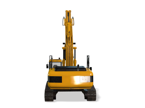 Tracked Excavator 3D Model
