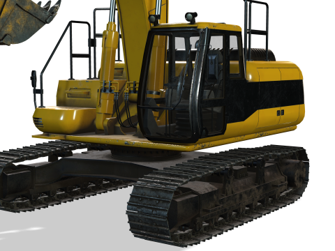 Tracked Excavator Model 3D
