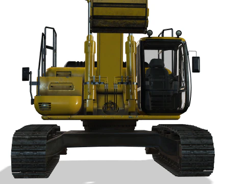 Tracked Excavator 3D Model