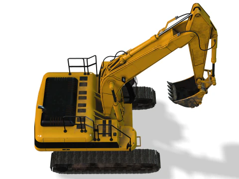 Tracked Excavator 3D Model