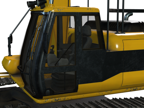Tracked Excavator Model 3D