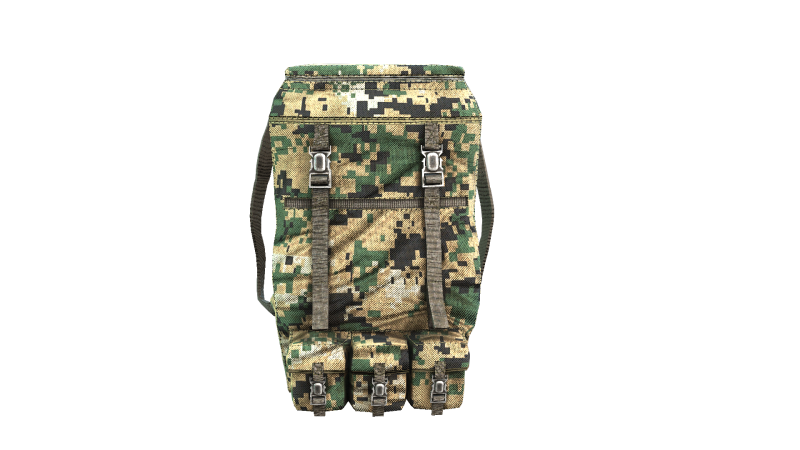 Military Backpack 3D Model .c4d .max .obj .3ds .fbx .stl .blend