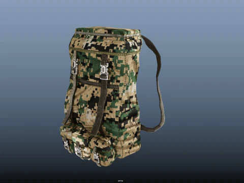 Military Backpack 3D Model