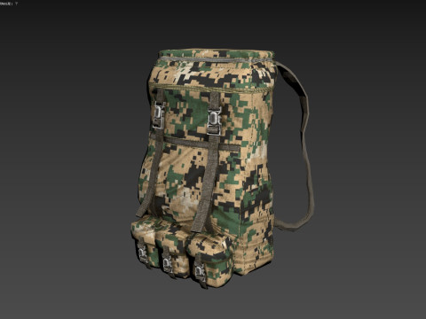 Military Backpack 3D Model