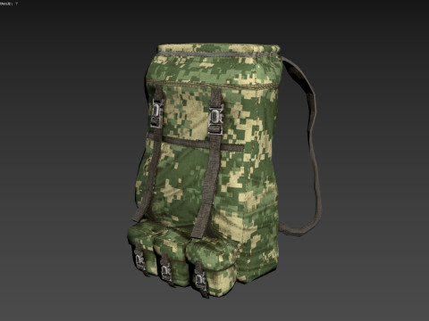 Military Backpack Model 3D