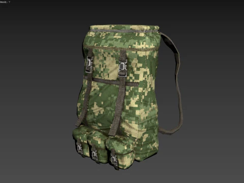 Military Backpack 3D Model