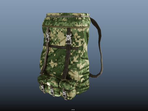 Military Backpack Model 3D