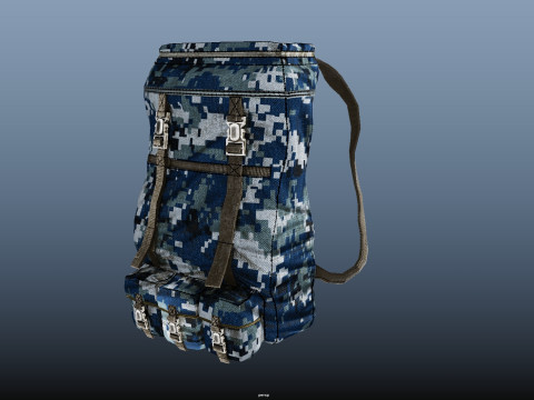 Military Backpack Modello 3D