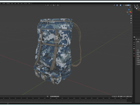 Military Backpack Modello 3D