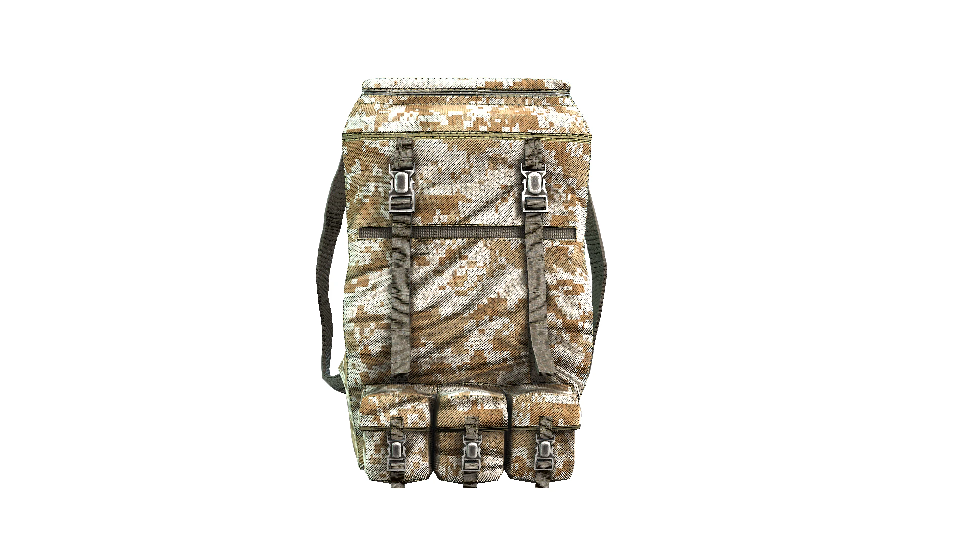 Military Backpack 3D Model .c4d .max .obj .3ds .fbx .stl .blend 