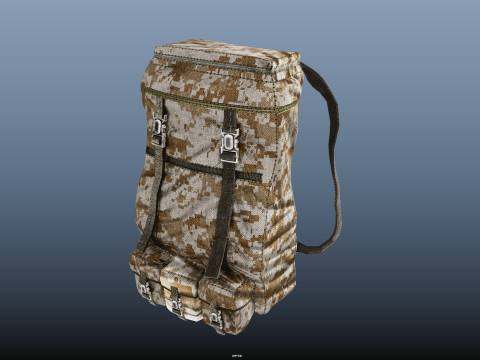 Military Backpack 3D 模型