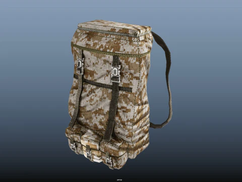 Military Backpack 3D Model
