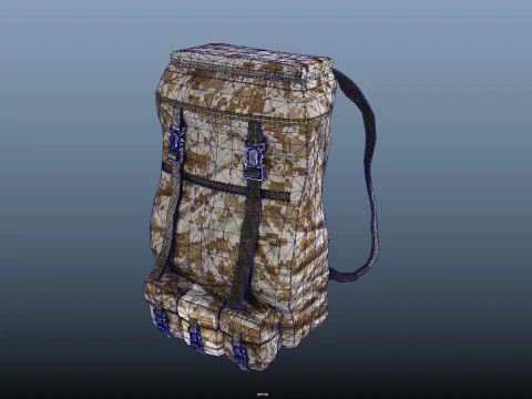 Military Backpack 3D Model