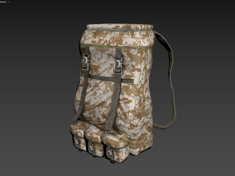 Military Backpack 3D 模型