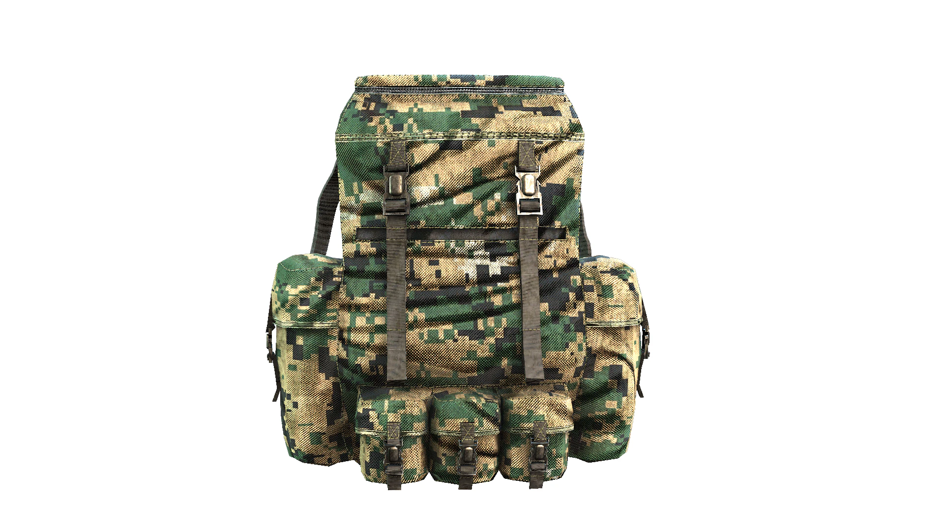 Military Backpack 3D Model .c4d .max .obj .3ds .fbx .stl .blend