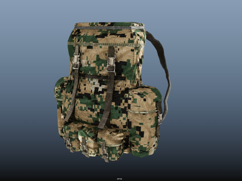 Military Backpack Modelo 3D