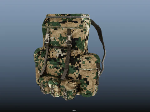 Military Backpack 3D Model