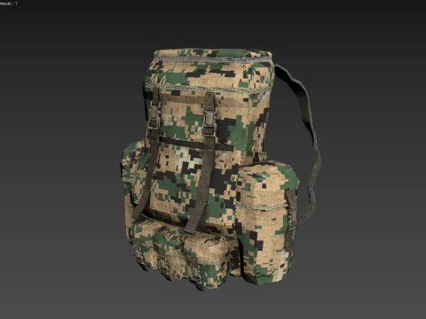 Military Backpack 3D Model