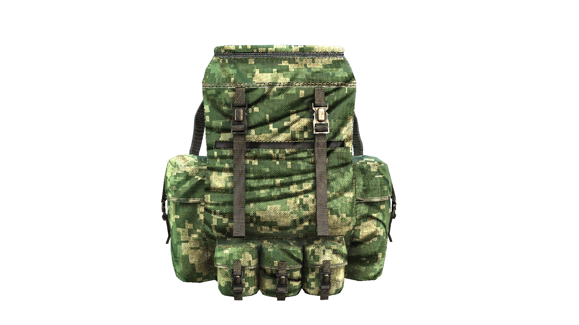 Military Backpack 3D Model .c4d .max .obj .3ds .fbx .stl .blend 