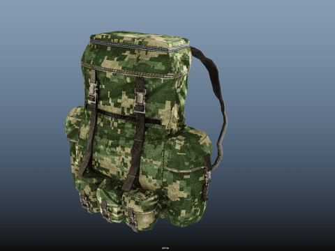 Military Backpack Model 3D