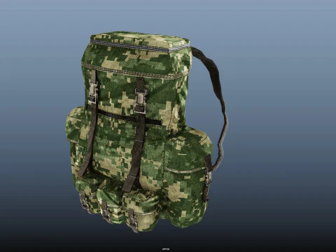 Military Backpack 3D Model