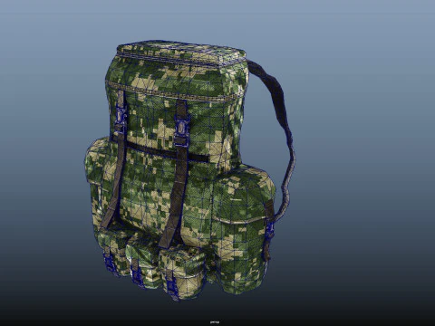 Military Backpack 3D Model