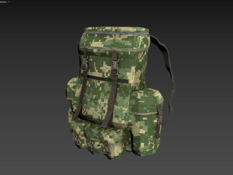 Military Backpack 3D Model