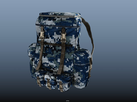 Military Backpack 3D 模型