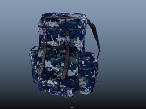 Military Backpack 3D 模型