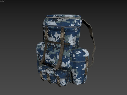 Military Backpack 3D 模型