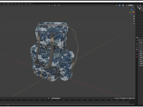 Military Backpack 3D 模型
