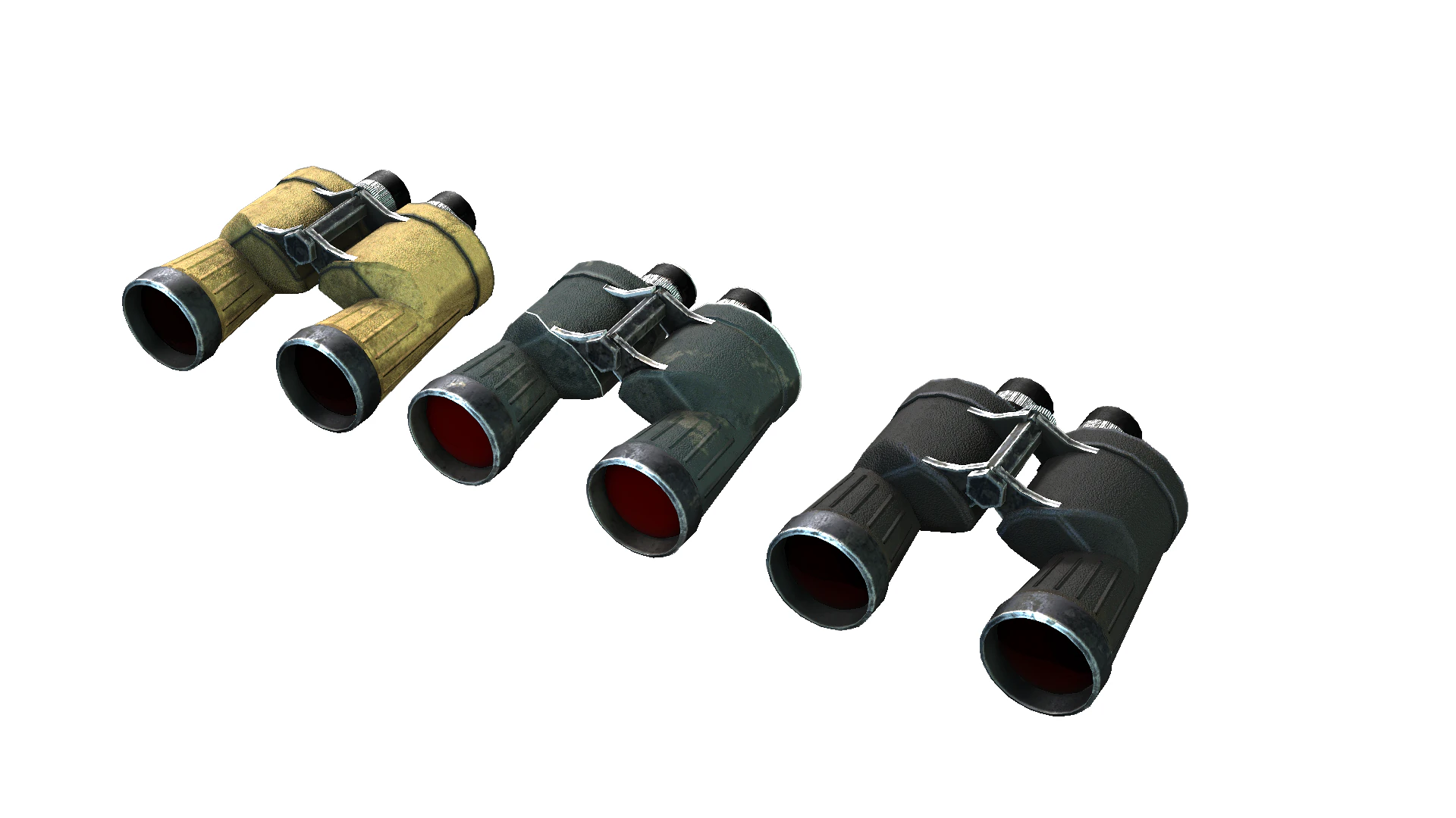 Binoculars 3D Model .c4d .max .obj .3ds .fbx .stl .blend 