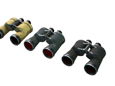 双筒望远镜 3D 模型