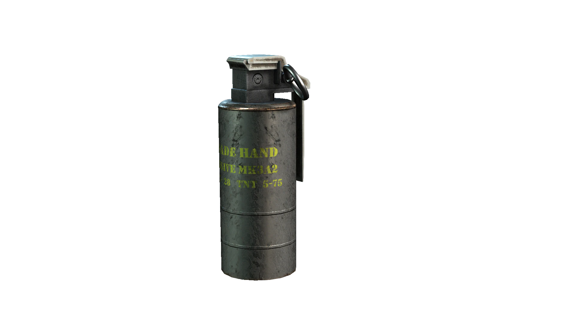Grenade MK3A2 3D Model .c4d .max .obj .3ds .fbx .stl .blend 