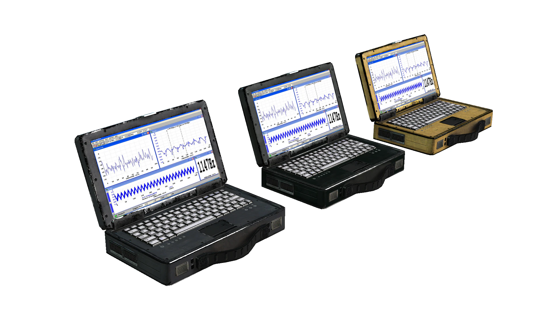 Military Laptop 3D Model .c4d .max .obj .3ds .fbx .stl .blend