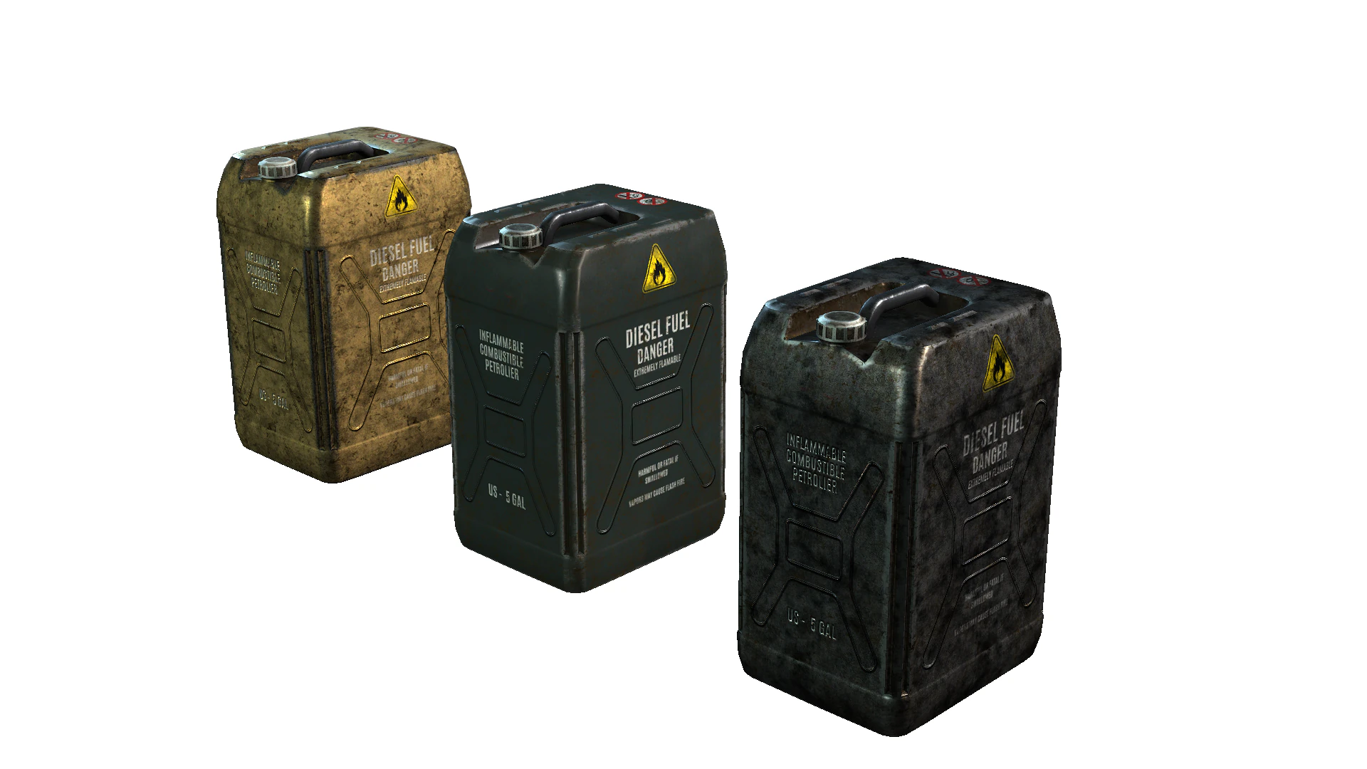 JerryCan 3D Model .c4d .max .obj .3ds .fbx .stl .blend