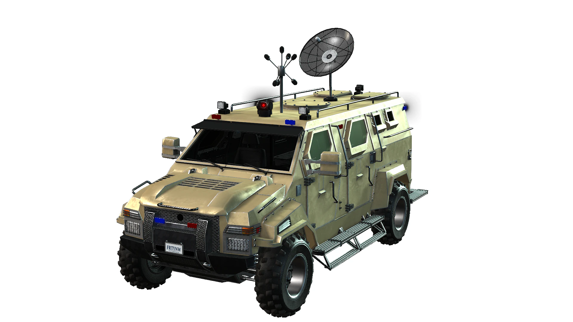 Armored Truck 3D Model .c4d .max .obj .3ds .fbx .stl .blend 