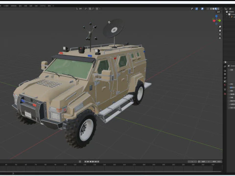 Armored Truck 3D Model