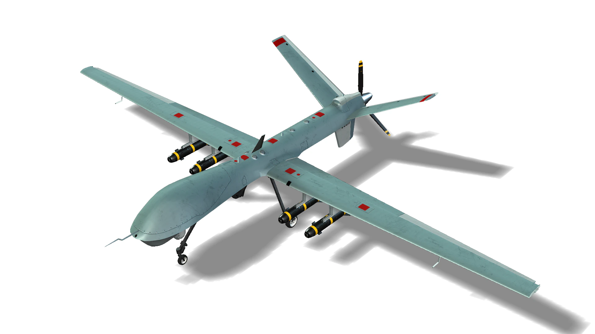 Reaper Drone 3D Model .c4d .max .obj .3ds .fbx .stl .blend 