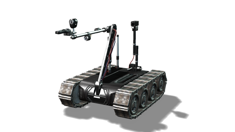 Tracked robot 3D-Modell .c4d .max .obj .3ds .fbx .stl .blend 