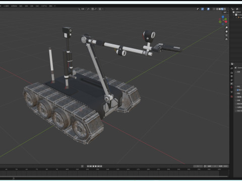 Tracked robot 3D-Modell