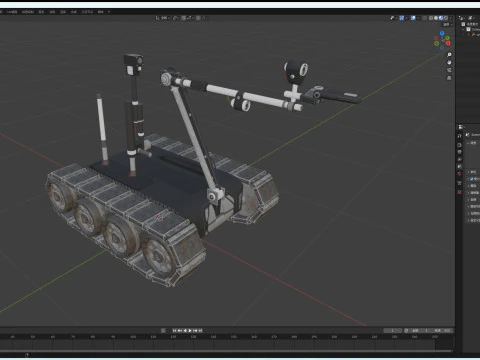 Tracked robot 3D Model