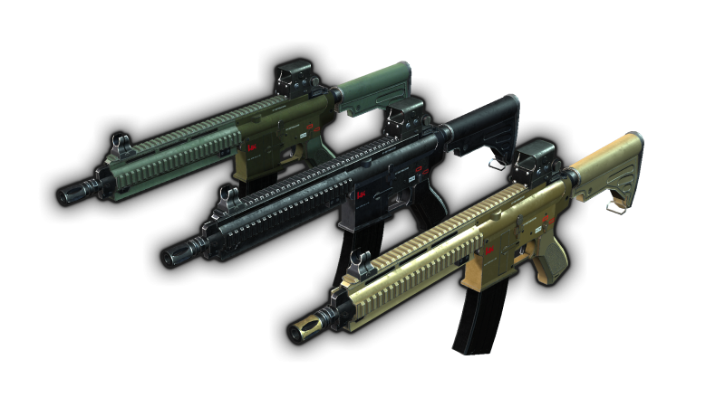 HK416 Model 3D .c4d .max .obj .3ds .fbx .stl .blend 