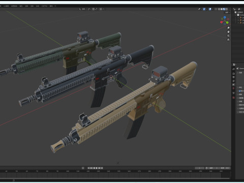 HK416 Model 3D