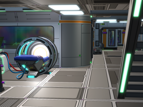 Sci-Fi Corridor 3D Модель