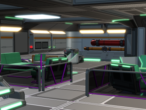 Sci-Fi Corridor 3D Модель