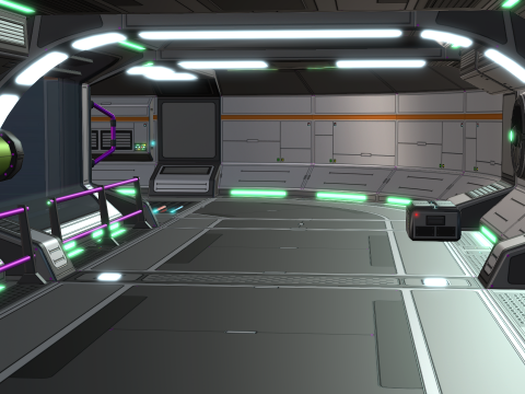 Sci-Fi Corridor 3D Модель