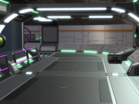 Sci-Fi Corridor 3D Model