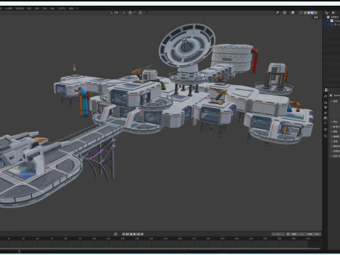 Sci-Fi Corridor 3D Model